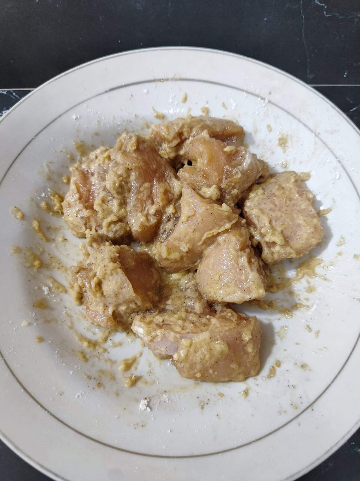 marinated chicken with egg