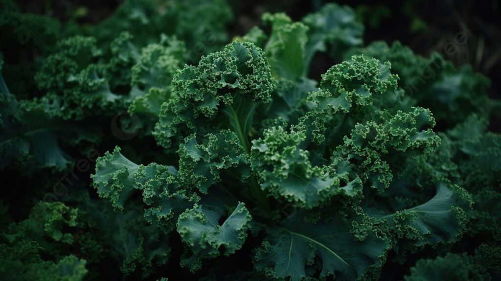 a bunch of kale leaves