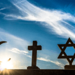 Christianity, Islam, and Judaism symbols