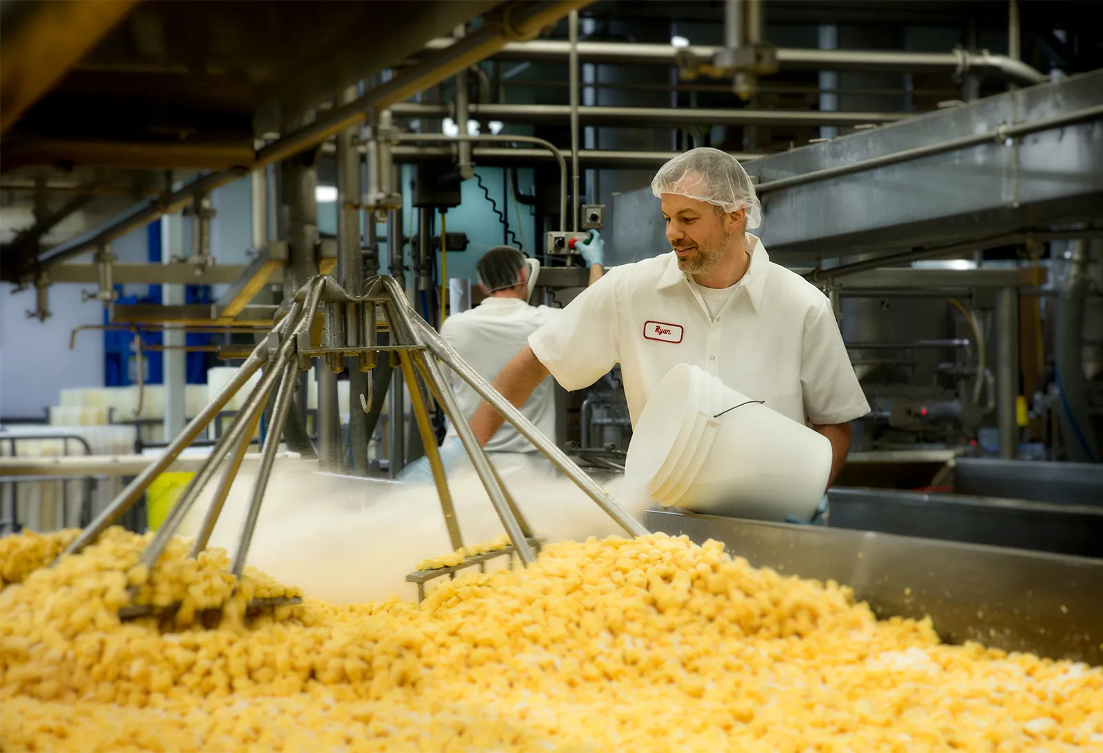Wisconsin cheesemaker salt cheese curds dairy Stanley